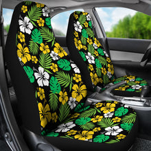 Load image into Gallery viewer, Golden Yellow Hibiscus Flower Car Seat Covers In Hawaiian Tropical Pattern Set of 2