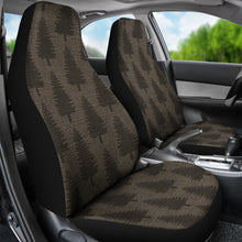 Load image into Gallery viewer, Pine Tree Pattern on Faux Burlap Car Seat Covers Rustic Forest Style