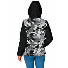 Load image into Gallery viewer, Camouflage Puffer Jacket Women's Coat Quilted Hooded
