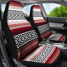 Load image into Gallery viewer, Dusty Rose, White and Black Serape Inspired Car Seat Covers Seat Protectors