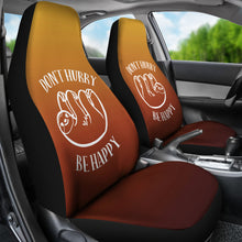 Load image into Gallery viewer, Burnt Orange Sloth Don't Hurry Be Happy Car Seat Covers
