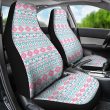 Load image into Gallery viewer, Pink and Turquoise Aztec Pattern Car Seat Covers