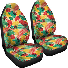 Load image into Gallery viewer, Tan Red Yellow and Green Tropical Island Car Seat Covers