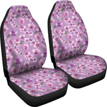 Load image into Gallery viewer, Light Purple and Pink Orchid Flower Pattern Car Seat Covers
