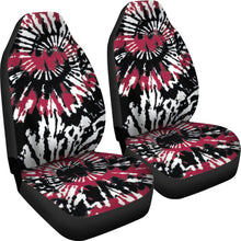 Load image into Gallery viewer, Red White Black Tie Dye Abstract Car Seat Covers