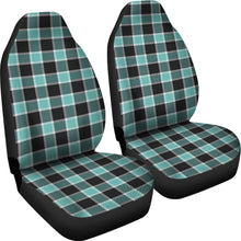 Load image into Gallery viewer, Turquoise and Black Plaid Check Car Seat Covers