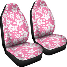 Load image into Gallery viewer, Pink and White Hibiscus Car Seat Covers To Match Back Seat