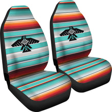 Load image into Gallery viewer, Turquoise Serape With Thunderbird Car Seat Covers