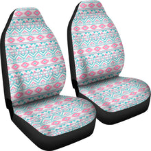 Load image into Gallery viewer, Pink and Turquoise Aztec Pattern Car Seat Covers
