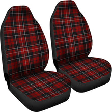 Load image into Gallery viewer, Dark Red, Black, White, Plaid Car Seat Covers Set