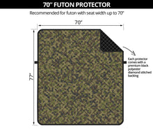 Load image into Gallery viewer, Camo Futon Protector Couch Cover Green, Brown, Gray Camouflage 70" Seat Width