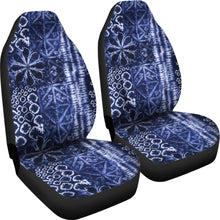 Load image into Gallery viewer, Shibori Indigo and White Tie Dye Style Car Seat Covers