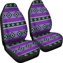 Load image into Gallery viewer, Purple Turquoise and Black Tribal Ethnic Aztec Car Seat Covers Boho Pattern