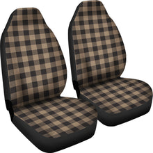 Load image into Gallery viewer, Brown and Black Buffalo Plaid Car Seat Covers
