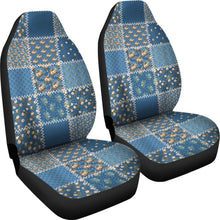 Load image into Gallery viewer, Blue Shabby Chic Patchwork Style Car Seat Covers
