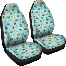 Load image into Gallery viewer, Blue Succulent Cactus Pattern Car Seat Covers