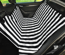 Load image into Gallery viewer, Black and White Striped Back Bench Seat Cover For Pets