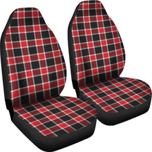 Load image into Gallery viewer, Red and Black Plaid Check Car Seat Covers