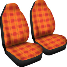 Load image into Gallery viewer, Red and Orange Buffalo Check Car Seat Covers