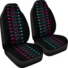 Load image into Gallery viewer, Black With Pink and Teal Arrows Car Seat Covers