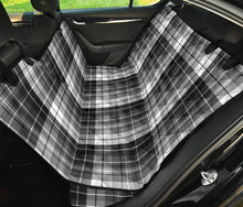 Load image into Gallery viewer, Gray, Black and White Plaid Tartan Back Seat Cover For Pets