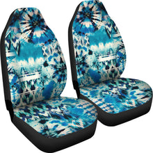 Load image into Gallery viewer, Blue Green Tie Dye Pattern Car Seat Covers