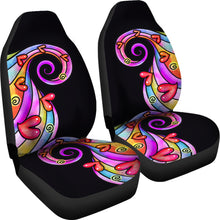 Load image into Gallery viewer, Colorful Abstract Swirls Car Seat Covers Set