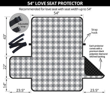 Load image into Gallery viewer, Gray White Buffalo Plaid Love Seat