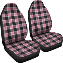 Load image into Gallery viewer, Blush Rose Pink Plaid Check Car Seat Covers