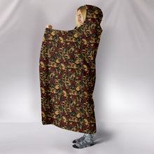 Load image into Gallery viewer, Skulls With Roses Hooded Blanket