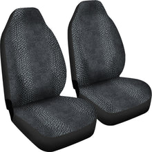Load image into Gallery viewer, Gray and Black Reptile Snake Skin Scales Pattern Car Seat Covers