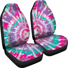 Load image into Gallery viewer, Pink Purple and Teal Tie Dye Car Seat Covers