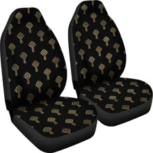 Load image into Gallery viewer, Celtic Cross Black and Gold Car Seat Covers