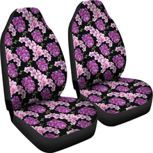 Load image into Gallery viewer, Black Pink and Purple Orchid Flower Car Seat Covers