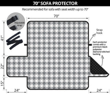 Load image into Gallery viewer, Gray and White Buffalo Plaid Sofa