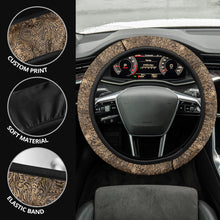 Load image into Gallery viewer, Faux Tooled Leather Steering Wheel Cover