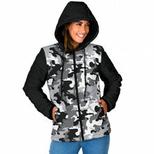 Load image into Gallery viewer, Camouflage Puffer Jacket Women's Coat Quilted Hooded