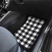 Load image into Gallery viewer, Black and White Buffalo Check Marled Pattern Floor Mats