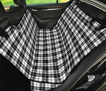 Load image into Gallery viewer, Black and White Plaid Pattern Tartan Back Seat Cover Pet Hammock