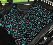 Load image into Gallery viewer, Teal and Pink Cactus Pattern Dog Hammock Back Seat Cover For Pets