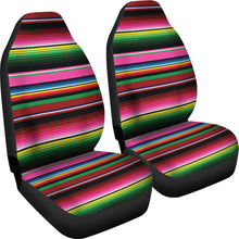 Load image into Gallery viewer, Serape Rainbow Colors Pink, Green, Car Seat Covers