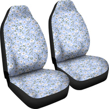 Load image into Gallery viewer, Light Blue With White Flower Pattern Car Seat Covers
