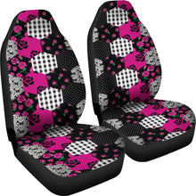 Load image into Gallery viewer, Hot Pink Shabby Chic Patchwork Quilt With Roses Style Car Seat Covers