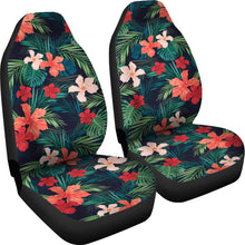 Load image into Gallery viewer, Matching Coral and Red Tropical Flower Pattern Car Seat Covers