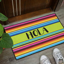 Load image into Gallery viewer, Hola Doormat With Colorful Serape Mexican Style Pattern