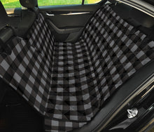 Load image into Gallery viewer, Gray and Black Buffalo Plaid Back Bench Seat Cover For Pets