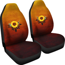 Load image into Gallery viewer, Burnt Orange Ombre With Sunflower Dreamcatcher Car Seat Covers Set
