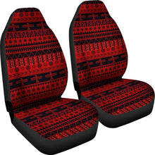 Load image into Gallery viewer, Red and Black Thunderbird Pattern Car Seat Covers Native American Ethnic Mexican Inspired