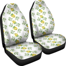 Load image into Gallery viewer, White With Lemon Pattern Car Seat Covers Set of 2