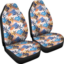 Load image into Gallery viewer, Blue Orange and Yellow Palm Trees Pattern Car Seat Covers